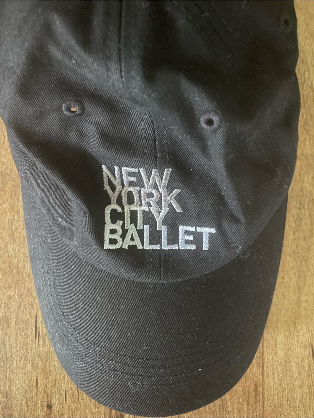 New York City Ballet Black Embroidered Baseball Hat Cap
